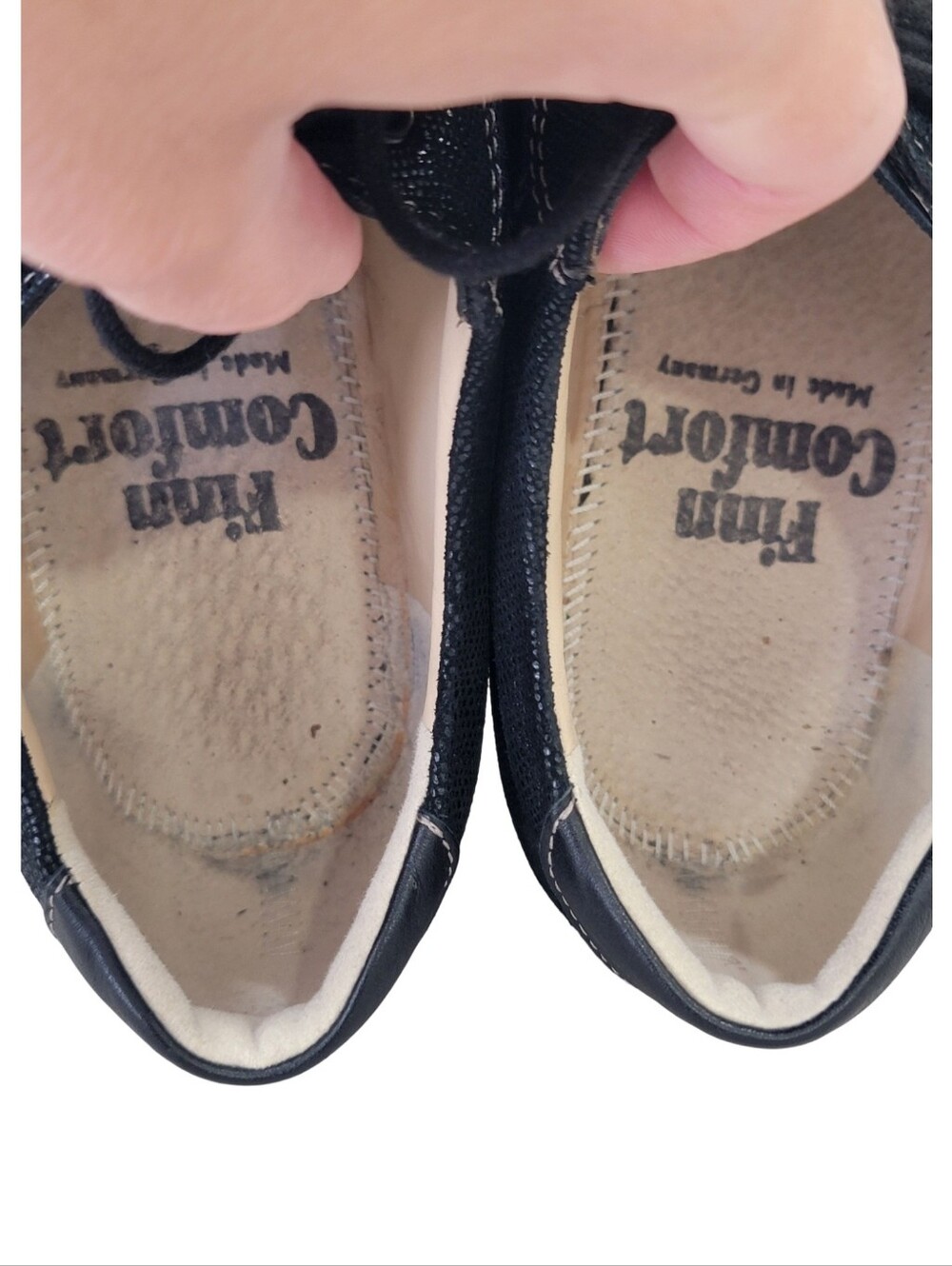 Finn Comfort Ariano Womens Leather Oxfords Black UK 6 US 8.5 NO INSOLES - Picture 13 of 17